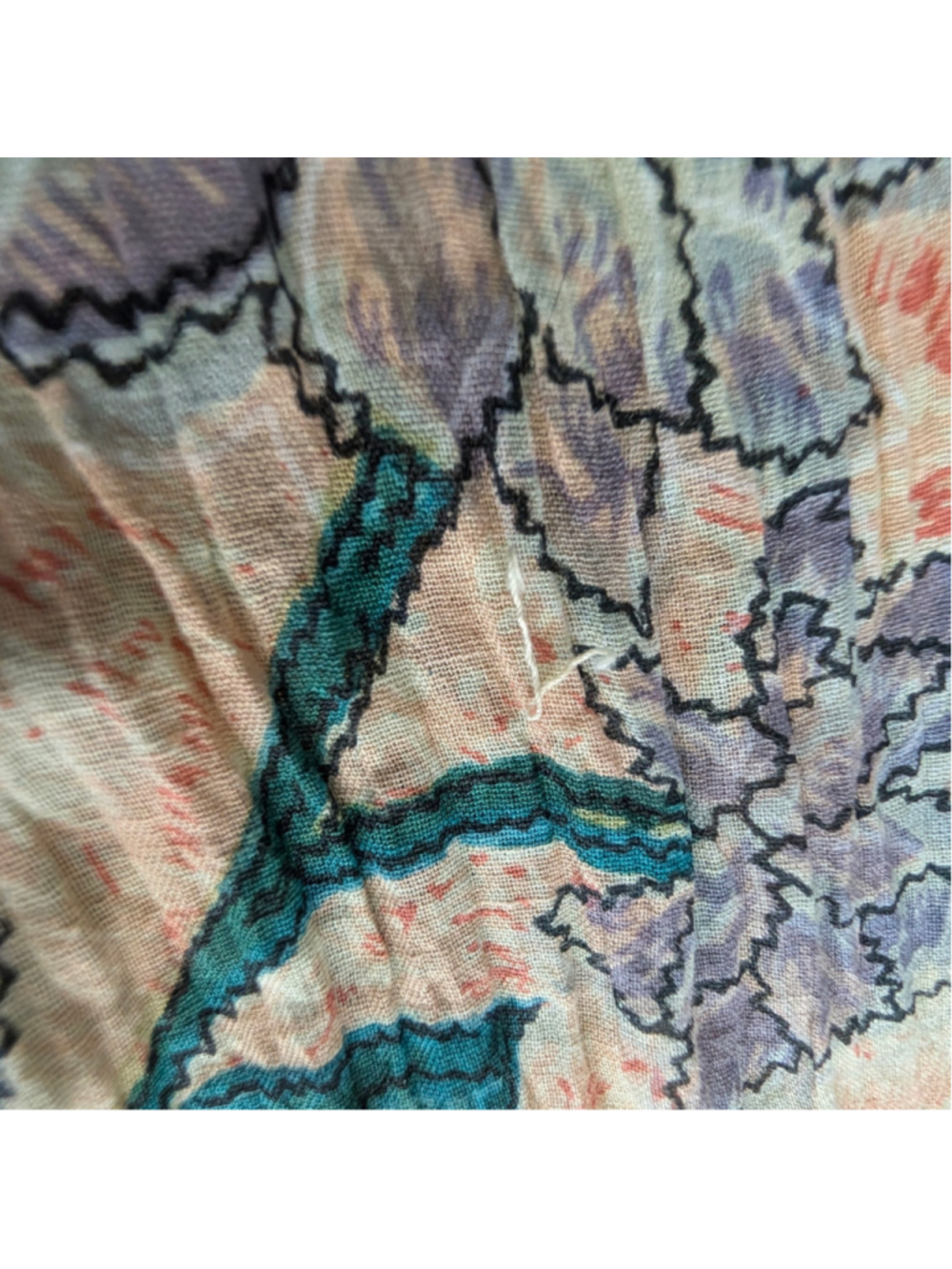 PHOOL Vintage Boho Floral Crinkle Cotton Tiered Elastic Maxi Skirt- Petite Small - Picture 6 of 8